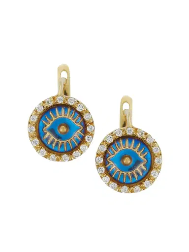 Ileana Makri Women's Evil Eye 18K Yellow Gold & Diamond Clip Post Earrings | Thumbnail 2 Ileana Makri Women's Evil Eye 18K Yellow Gold & Diamond Clip Post Earrings | Thumbnail 2