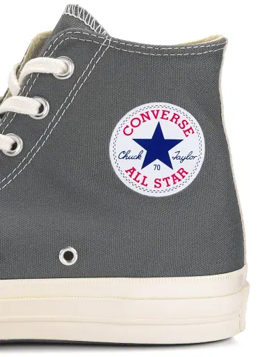 Comme des Garçons PLAY CdG PLAY x Converse Men's Chuck Taylor All Star Single Heart High-Top Sneakers - Grey - Size 12 | Thumbnail 6 Comme des Garçons PLAY CdG PLAY x Converse Men's Chuck Taylor All Star Single Heart High-Top Sneakers - Grey - Size 12 | Thumbnail 6