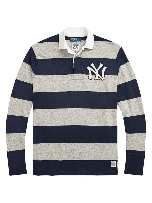 Men's Striped Cotton Rugby Shirt - Aviator Navy Loft Heather Men's Striped Cotton Rugby Shirt - Aviator Navy Loft Heather