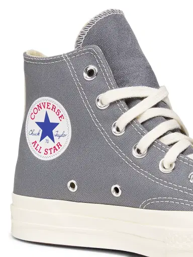 Comme des Garçons PLAY CdG PLAY x Converse Women's Chuck Taylor All Star Peek-A-Boo High-Top Sneakers - Grey - Size 11 | Thumbnail 5 Comme des Garçons PLAY CdG PLAY x Converse Women's Chuck Taylor All Star Peek-A-Boo High-Top Sneakers - Grey - Size 11 | Thumbnail 5