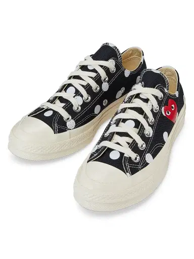 Comme des Garçons PLAY CdG PLAY x Converse Women's Chuck Taylor All Star Polka Dot Low-Top Sneakers - Black - Size 12 | Thumbnail 4 Comme des Garçons PLAY CdG PLAY x Converse Women's Chuck Taylor All Star Polka Dot Low-Top Sneakers - Black - Size 12 | Thumbnail 4