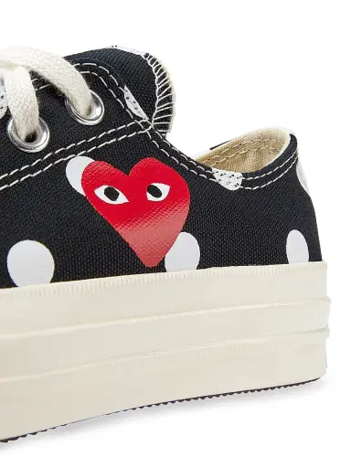 Comme des Garçons PLAY CdG PLAY x Converse Women's Chuck Taylor All Star Polka Dot Low-Top Sneakers - Black - Size 12 | Thumbnail 6 Comme des Garçons PLAY CdG PLAY x Converse Women's Chuck Taylor All Star Polka Dot Low-Top Sneakers - Black - Size 12 | Thumbnail 6