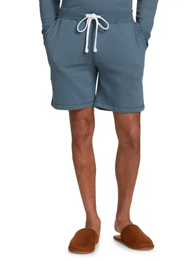 Saks Fifth Avenue Men's COLLECTION Drawstring Pajama Sweatshort - Medium Blue | Thumbnail 3 Saks Fifth Avenue Men's COLLECTION Drawstring Pajama Sweatshort - Medium Blue | Thumbnail 3