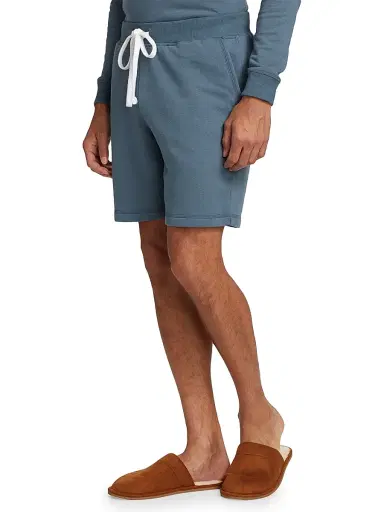 Saks Fifth Avenue Men's COLLECTION Drawstring Pajama Sweatshort - Medium Blue | Thumbnail 4 Saks Fifth Avenue Men's COLLECTION Drawstring Pajama Sweatshort - Medium Blue | Thumbnail 4