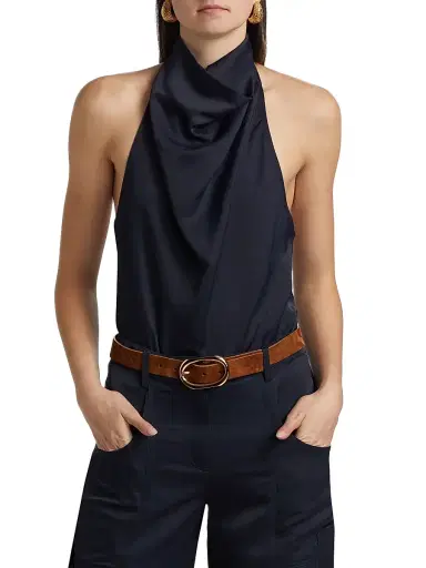 TWP Women's Friday Night Halterneck Top - Midnight - Size XL | Thumbnail 3 TWP Women's Friday Night Halterneck Top - Midnight - Size XL | Thumbnail 3