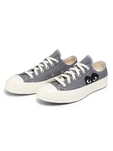 Comme des Garçons PLAY CdG PLAY x Converse Women's Chuck Taylor All Star Peek-A-Boo Low-Top Sneakers - Grey - Size 5 | Thumbnail 2 Comme des Garçons PLAY CdG PLAY x Converse Women's Chuck Taylor All Star Peek-A-Boo Low-Top Sneakers - Grey - Size 5 | Thumbnail 2