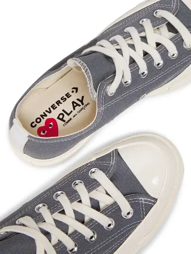 Comme des Garçons PLAY CdG PLAY x Converse Women's Chuck Taylor All Star Peek-A-Boo Low-Top Sneakers - Grey - Size 5 | Thumbnail 5 Comme des Garçons PLAY CdG PLAY x Converse Women's Chuck Taylor All Star Peek-A-Boo Low-Top Sneakers - Grey - Size 5 | Thumbnail 5