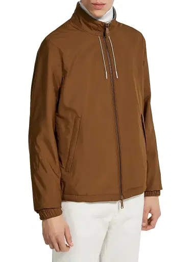 ZEGNA Men's Technical Fabric Reversible Brezza Blouson - Foliage Grey | Thumbnail 3 ZEGNA Men's Technical Fabric Reversible Brezza Blouson - Foliage Grey | Thumbnail 3