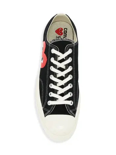 Comme des Garçons PLAY CdG PLAY x Converse Men's Chuck Taylor All Star One Heart Low-Top Sneakers - Beige | Thumbnail 5 Comme des Garçons PLAY CdG PLAY x Converse Men's Chuck Taylor All Star One Heart Low-Top Sneakers - Beige | Thumbnail 5