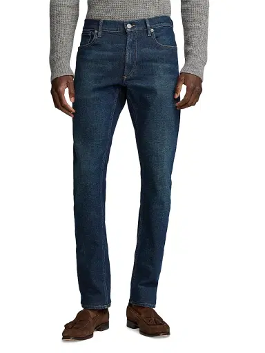 Ralph Lauren Purple Label Men's Slim Fit Full Mid-Rise Jeans - Azure Indigo | Thumbnail 3 Ralph Lauren Purple Label Men's Slim Fit Full Mid-Rise Jeans - Azure Indigo | Thumbnail 3