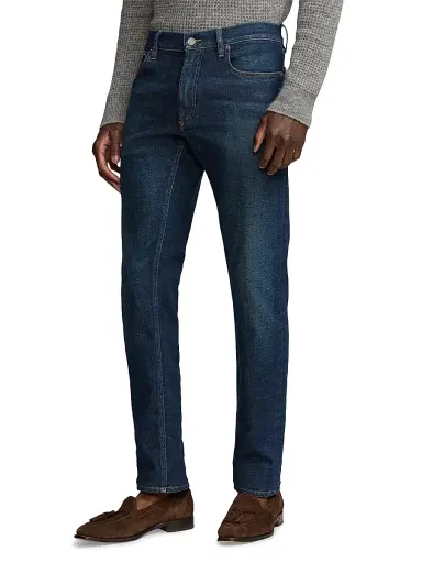 Ralph Lauren Purple Label Men's Slim Fit Full Mid-Rise Jeans - Azure Indigo | Thumbnail 4 Ralph Lauren Purple Label Men's Slim Fit Full Mid-Rise Jeans - Azure Indigo | Thumbnail 4