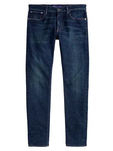 Ralph Lauren Purple Label Men's Slim Fit Full Mid-Rise Jeans - Azure Indigo | Thumbnail 1 Ralph Lauren Purple Label Men's Slim Fit Full Mid-Rise Jeans - Azure Indigo | Thumbnail 1