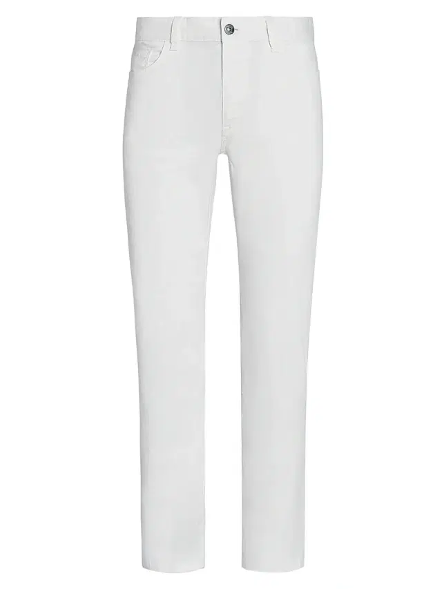 Men's Stretch Linen and Cotton Roccia Jeans - White Men's Stretch Linen and Cotton Roccia Jeans - White