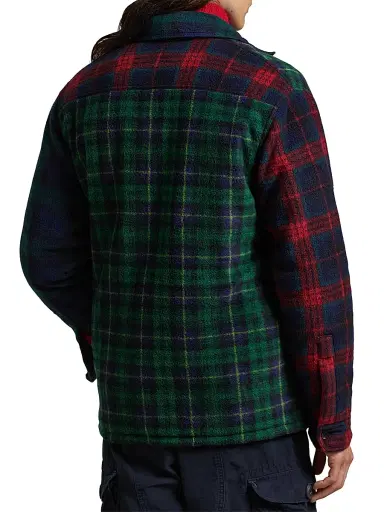 Polo Ralph Lauren Men's Plaid Patchwork Fleece Shirt Jacket - Tartan Blackwatch Multicolor | Thumbnail 4 Polo Ralph Lauren Men's Plaid Patchwork Fleece Shirt Jacket - Tartan Blackwatch Multicolor | Thumbnail 4