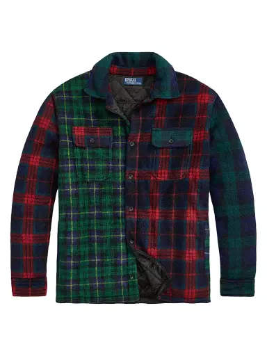Polo Ralph Lauren Men's Plaid Patchwork Fleece Shirt Jacket - Tartan Blackwatch Multicolor | Thumbnail 1 Polo Ralph Lauren Men's Plaid Patchwork Fleece Shirt Jacket - Tartan Blackwatch Multicolor | Thumbnail 1