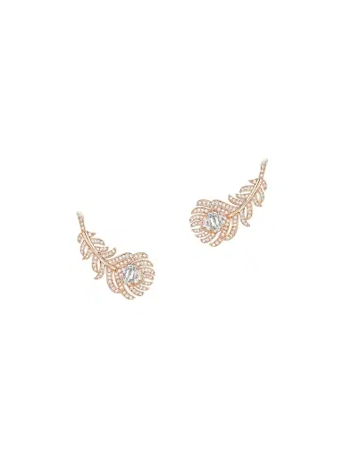 Boucheron Women's Plume De Paon 18K Pink Gold & 0.23 TCW Diamond Earrings | Thumbnail 2 Boucheron Women's Plume De Paon 18K Pink Gold & 0.23 TCW Diamond Earrings | Thumbnail 2