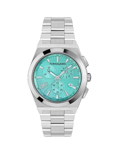 FERRAGAMO Men's Vega Upper East Chrono Stainless Steel Bracelet Watch/40MM - Stainless Steel | Thumbnail 1 FERRAGAMO Men's Vega Upper East Chrono Stainless Steel Bracelet Watch/40MM - Stainless Steel | Thumbnail 1