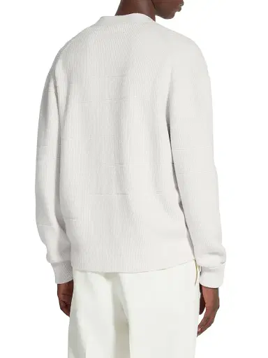 ZEGNA Men's Cashmere and Cotton Cardigan - White | Thumbnail 3 ZEGNA Men's Cashmere and Cotton Cardigan - White | Thumbnail 3