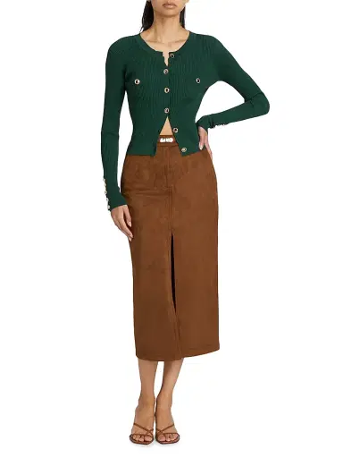 Generation Love Women's Medina Belted Faux-Suede Skirt - Caramel | Thumbnail 2 Generation Love Women's Medina Belted Faux-Suede Skirt - Caramel | Thumbnail 2