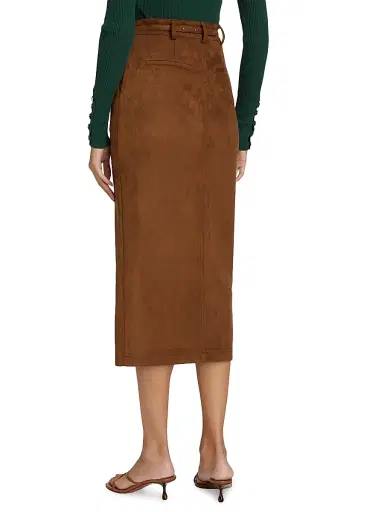 Generation Love Women's Medina Belted Faux-Suede Skirt - Caramel | Thumbnail 5 Generation Love Women's Medina Belted Faux-Suede Skirt - Caramel | Thumbnail 5