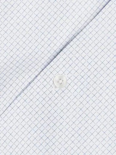 Saks Fifth Avenue Men's COLLECTION Grid Button-Front Shirt - Sea | Thumbnail 7 Saks Fifth Avenue Men's COLLECTION Grid Button-Front Shirt - Sea | Thumbnail 7