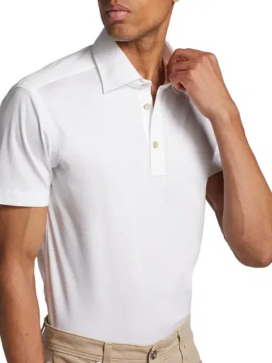 Kiton Men's Cotton Polo Shirt | Thumbnail 6 Kiton Men's Cotton Polo Shirt | Thumbnail 6