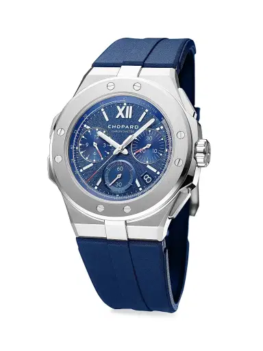 Chopard Men's Alpine Eagle Stainless Steel & Rubber Extra-Large Chronograph Leather Strap Watch | Thumbnail 3 Chopard Men's Alpine Eagle Stainless Steel & Rubber Extra-Large Chronograph Leather Strap Watch | Thumbnail 3