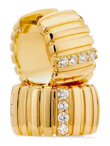 Nina Gilin Women's 14K Yellow Gold & 0.24 TCW Diamond Huggie Hoop Earrings - Yellow Gold | Thumbnail 4 Nina Gilin Women's 14K Yellow Gold & 0.24 TCW Diamond Huggie Hoop Earrings - Yellow Gold | Thumbnail 4