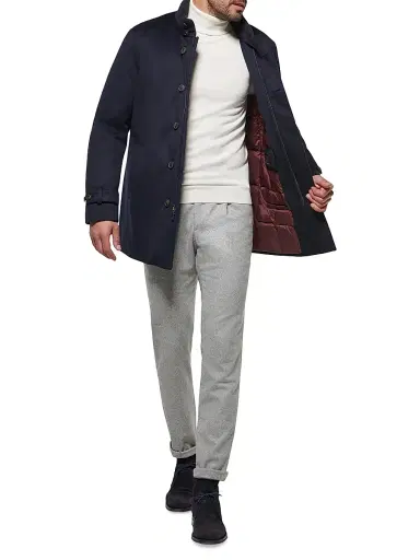 Norwegian Wool Men's Cashmere Down Car Coat | Thumbnail 2 Norwegian Wool Men's Cashmere Down Car Coat | Thumbnail 2