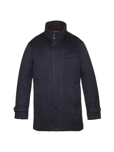 Norwegian Wool Men's Cashmere Down Car Coat | Thumbnail 1 Norwegian Wool Men's Cashmere Down Car Coat | Thumbnail 1