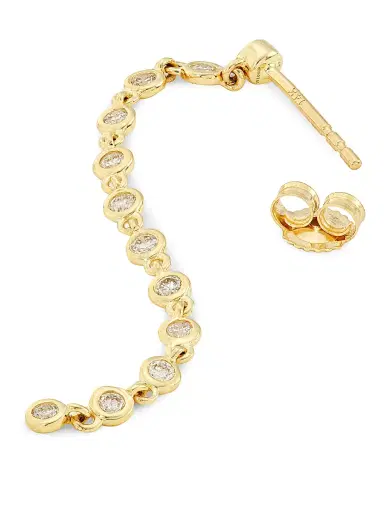Saks Fifth Avenue Collection Women's 14K Yellow Gold & 0.5 TCW Diamond Drop Earrings - Yellow Gold | Thumbnail 3 Saks Fifth Avenue Collection Women's 14K Yellow Gold & 0.5 TCW Diamond Drop Earrings - Yellow Gold | Thumbnail 3