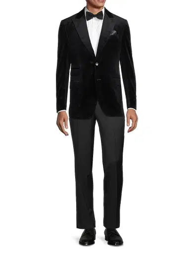 Saks Fifth Avenue Men's COLLECTION Classic Velvet Jacket | Thumbnail 2 Saks Fifth Avenue Men's COLLECTION Classic Velvet Jacket | Thumbnail 2