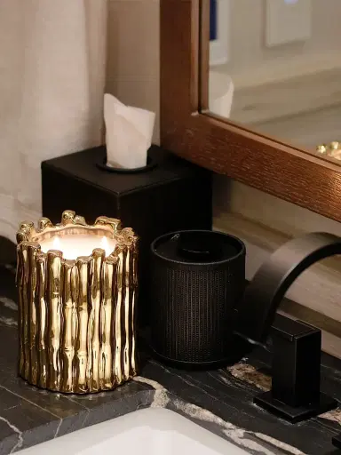 Thompson Ferrier Sagano Bamboo Champagne Rose Scented Candle - Gold | Thumbnail 4 Thompson Ferrier Sagano Bamboo Champagne Rose Scented Candle - Gold | Thumbnail 4