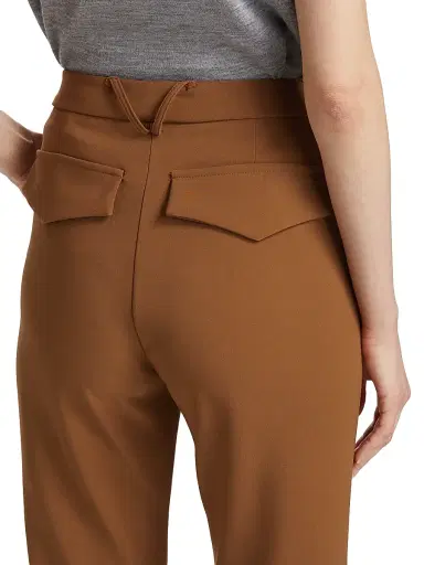 Saks Fifth Avenue Women's Straight-Leg High-Rise Trousers - Mocha | Thumbnail 6 Saks Fifth Avenue Women's Straight-Leg High-Rise Trousers - Mocha | Thumbnail 6