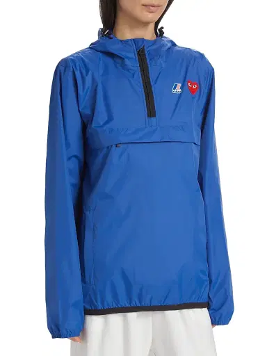 Comme des Garçons PLAY Women's K-Way Quarter-Zip Jacket - Blue - Size Large | Thumbnail 3 Comme des Garçons PLAY Women's K-Way Quarter-Zip Jacket - Blue - Size Large | Thumbnail 3