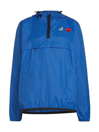 Comme des Garçons PLAY Women's K-Way Quarter-Zip Jacket - Blue - Size Large | Thumbnail 1 Comme des Garçons PLAY Women's K-Way Quarter-Zip Jacket - Blue - Size Large | Thumbnail 1