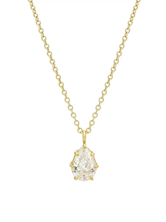 Women's 18K & 24K Yellow Gold & Diamond Pendant Necklace - Yellow Gold Women's 18K & 24K Yellow Gold & Diamond Pendant Necklace - Yellow Gold