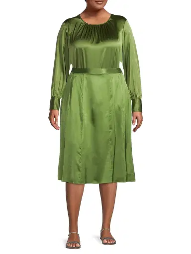 Gabriella Rossetti Women's Bellini Silk Charmeuse Midi-Skirt - Leaf Green | Thumbnail 2 Gabriella Rossetti Women's Bellini Silk Charmeuse Midi-Skirt - Leaf Green | Thumbnail 2