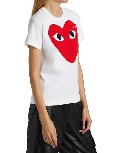 Comme des Garçons PLAY Women's Large Heart T-Shirt - White - Size Large | Thumbnail 3 Comme des Garçons PLAY Women's Large Heart T-Shirt - White - Size Large | Thumbnail 3