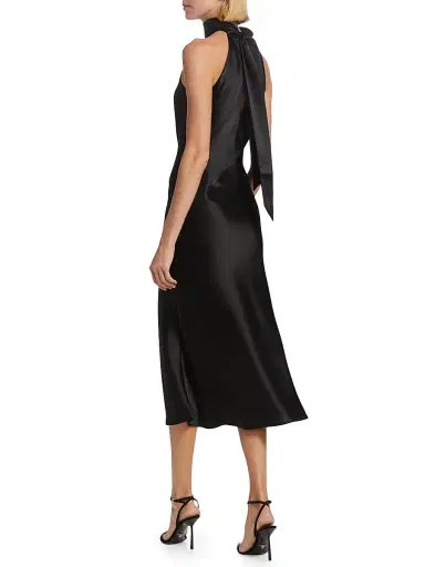 GALVAN LONDON Women's Sienna Satin Halter Neck Gown - Black - Size 12 | Thumbnail 5 GALVAN LONDON Women's Sienna Satin Halter Neck Gown - Black - Size 12 | Thumbnail 5