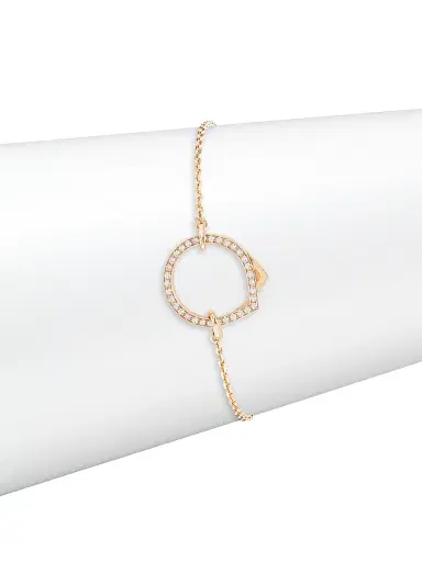 Repossi Women's Antifer 18K Rose Gold & 0.2 TCW Pavé Diamond Pendant Bracelet - Rose Gold | Thumbnail 1 Repossi Women's Antifer 18K Rose Gold & 0.2 TCW Pavé Diamond Pendant Bracelet - Rose Gold | Thumbnail 1