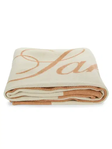 Saks Fifth Avenue COLLECTION Logo Wool Blanket - Lion Combo | Thumbnail 3 Saks Fifth Avenue COLLECTION Logo Wool Blanket - Lion Combo | Thumbnail 3