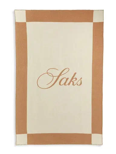 Saks Fifth Avenue COLLECTION Logo Wool Blanket - Lion Combo | Thumbnail 4 Saks Fifth Avenue COLLECTION Logo Wool Blanket - Lion Combo | Thumbnail 4