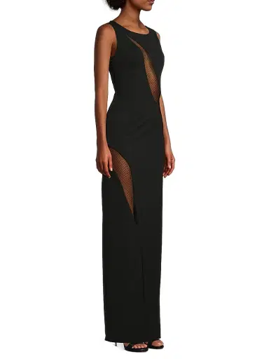 Katie May Women's Mesquite Mesh-Insert Column Gown - Black | Thumbnail 4 Katie May Women's Mesquite Mesh-Insert Column Gown - Black | Thumbnail 4