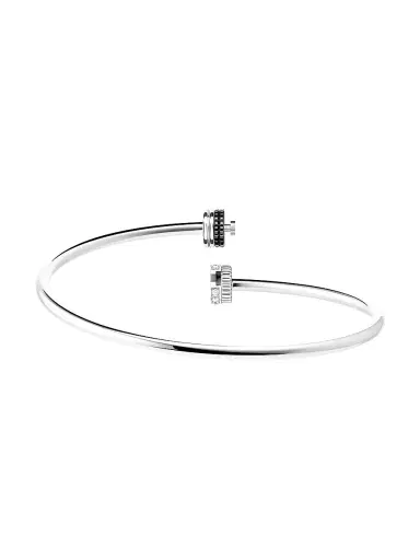 Boucheron Women's Unisex Quatre Black Edition 18K White Gold & 0.13 TCW Diamond & PVD Bangle - White Gold | Thumbnail 4 Boucheron Women's Unisex Quatre Black Edition 18K White Gold & 0.13 TCW Diamond & PVD Bangle - White Gold | Thumbnail 4