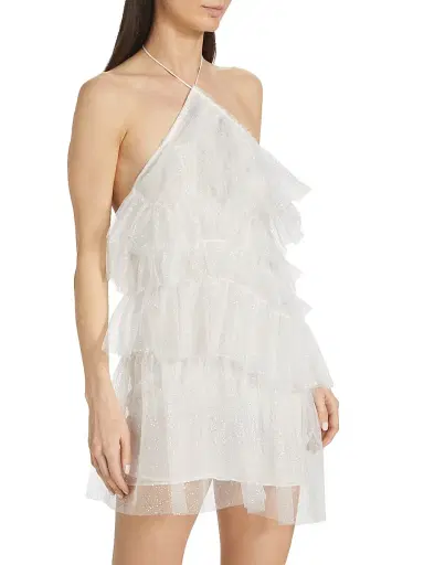 The Bar Women's Sparkle Lou Tulle Halter Minidress | Thumbnail 4 The Bar Women's Sparkle Lou Tulle Halter Minidress | Thumbnail 4