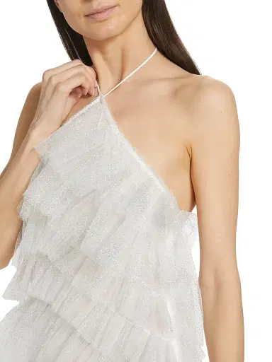 The Bar Women's Sparkle Lou Tulle Halter Minidress | Thumbnail 6 The Bar Women's Sparkle Lou Tulle Halter Minidress | Thumbnail 6