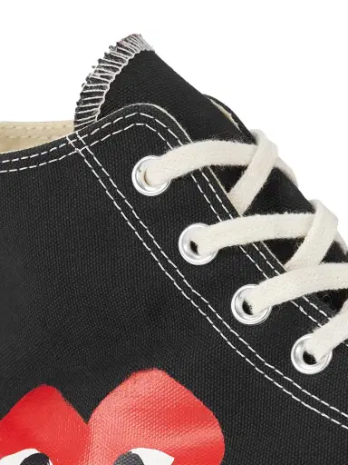 Comme des Garçons PLAY Unisex CdG PLAY x Converse Men's Chuck Taylor All Star High-Top Sneakers - Beige | Thumbnail 5 Comme des Garçons PLAY Unisex CdG PLAY x Converse Men's Chuck Taylor All Star High-Top Sneakers - Beige | Thumbnail 5