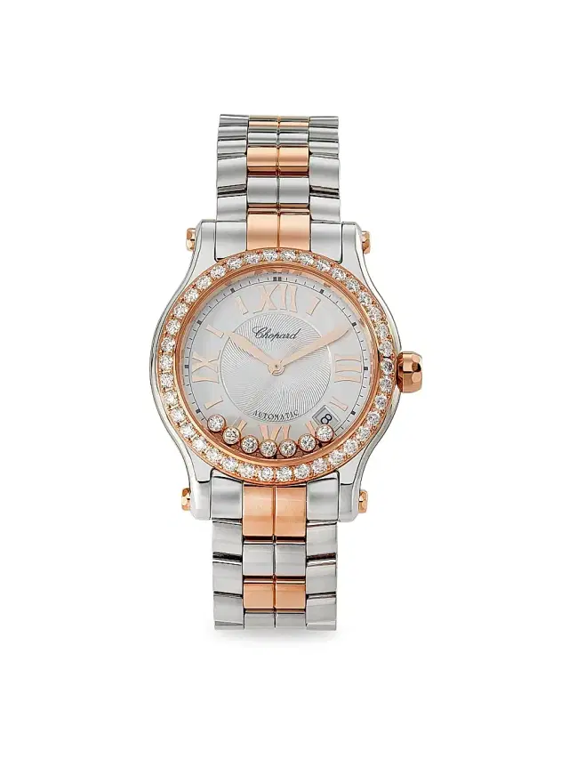 Women's Happy Sport Stainless Steel, 18K Rose Gold & 2.31 TCW Diamond Bracelet Watch/36MM - Rose Gold Women's Happy Sport Stainless Steel, 18K Rose Gold & 2.31 TCW Diamond Bracelet Watch/36MM - Rose Gold