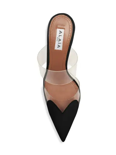 Alaïa Women's Le Coeur 90MM PVC Mules - Noir | Thumbnail 4 Alaïa Women's Le Coeur 90MM PVC Mules - Noir | Thumbnail 4